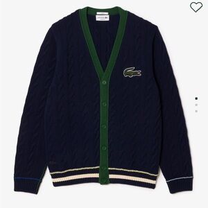 Lacoste Navy Cardigan Sweater